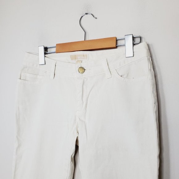 MICHAEL KORS Cream Classic Mid Rise Skinny Jeans - Picture 5 of 12